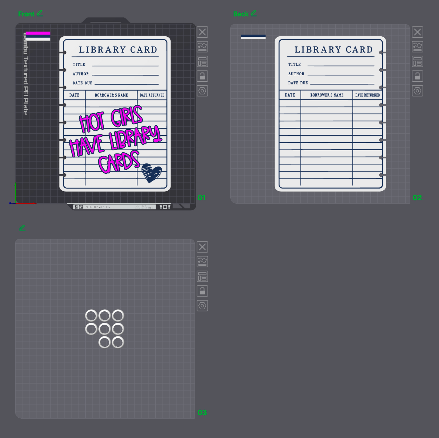Library Cards Notebook