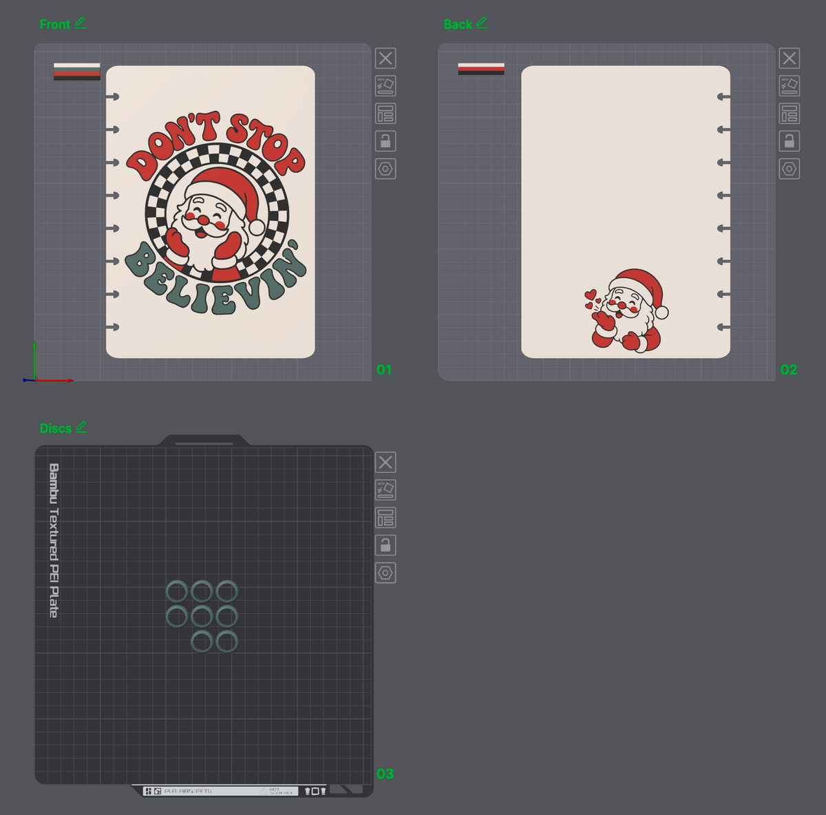 Santa Believin Notebook