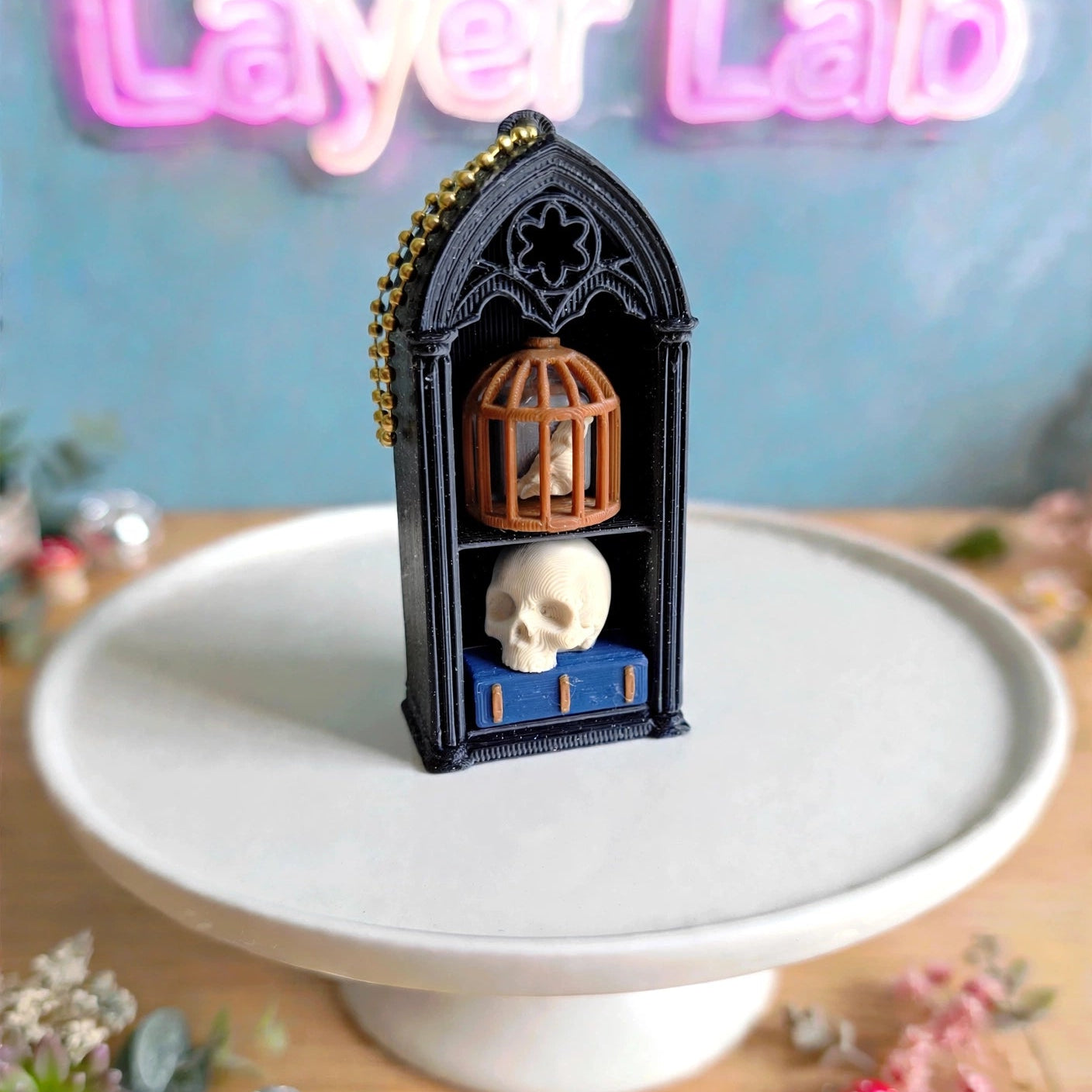Gothic Library Keychain